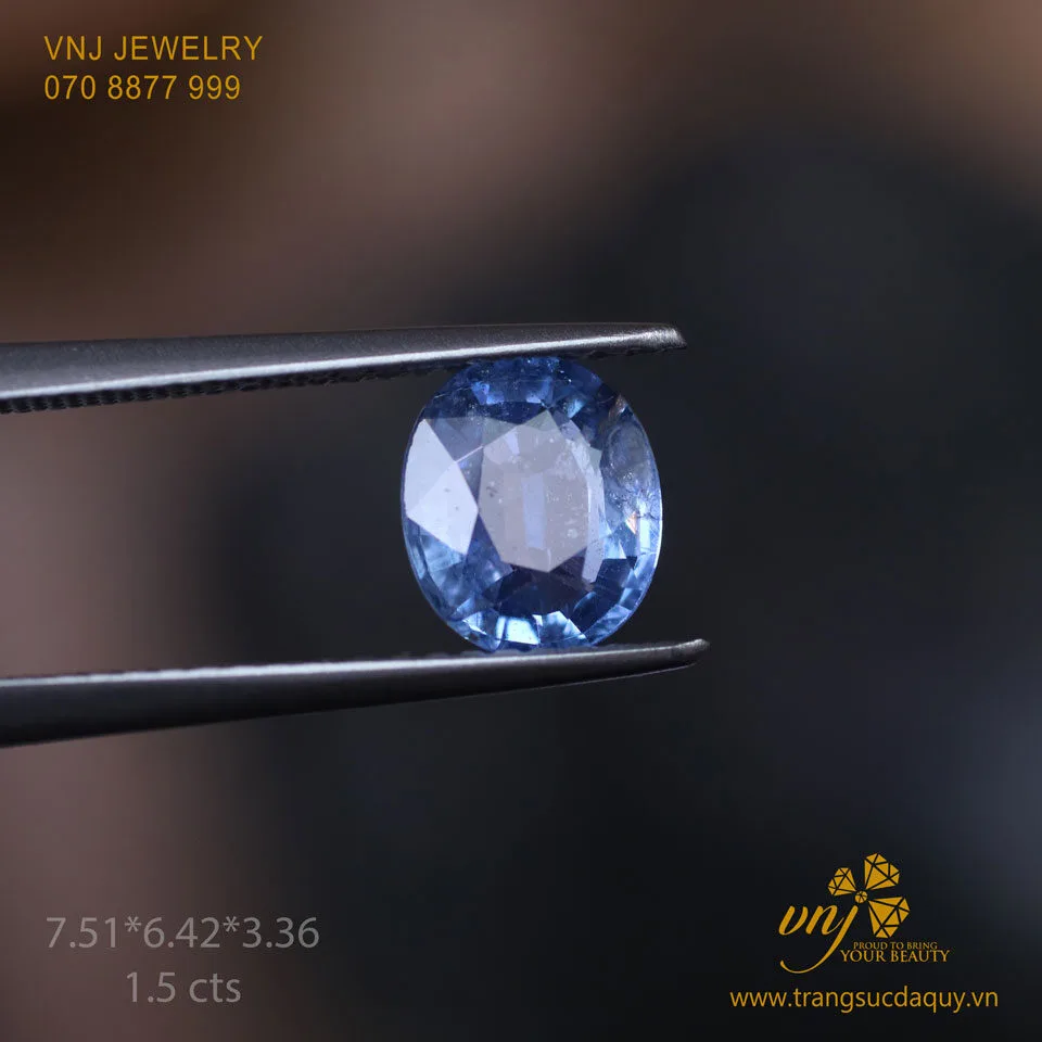 Sapphire Xanh Dương Mài Oval Vjs54