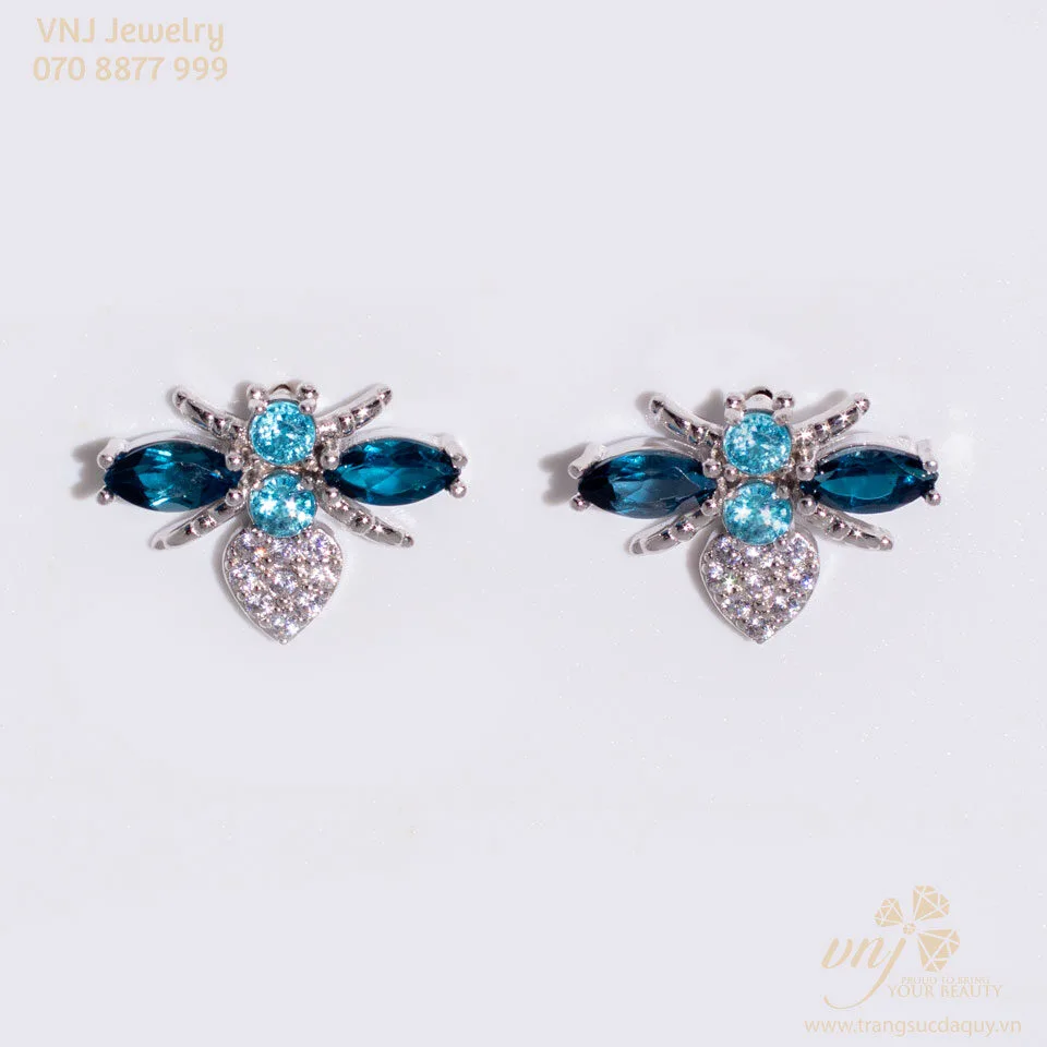 Bông Tai Chuồn Đá Topaz Btt9