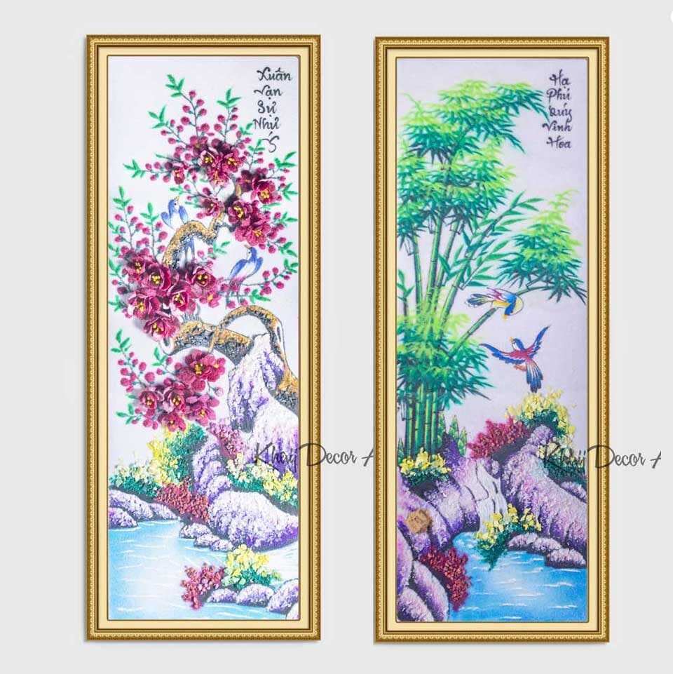 Tranh Đá Quý Bốn Mùa