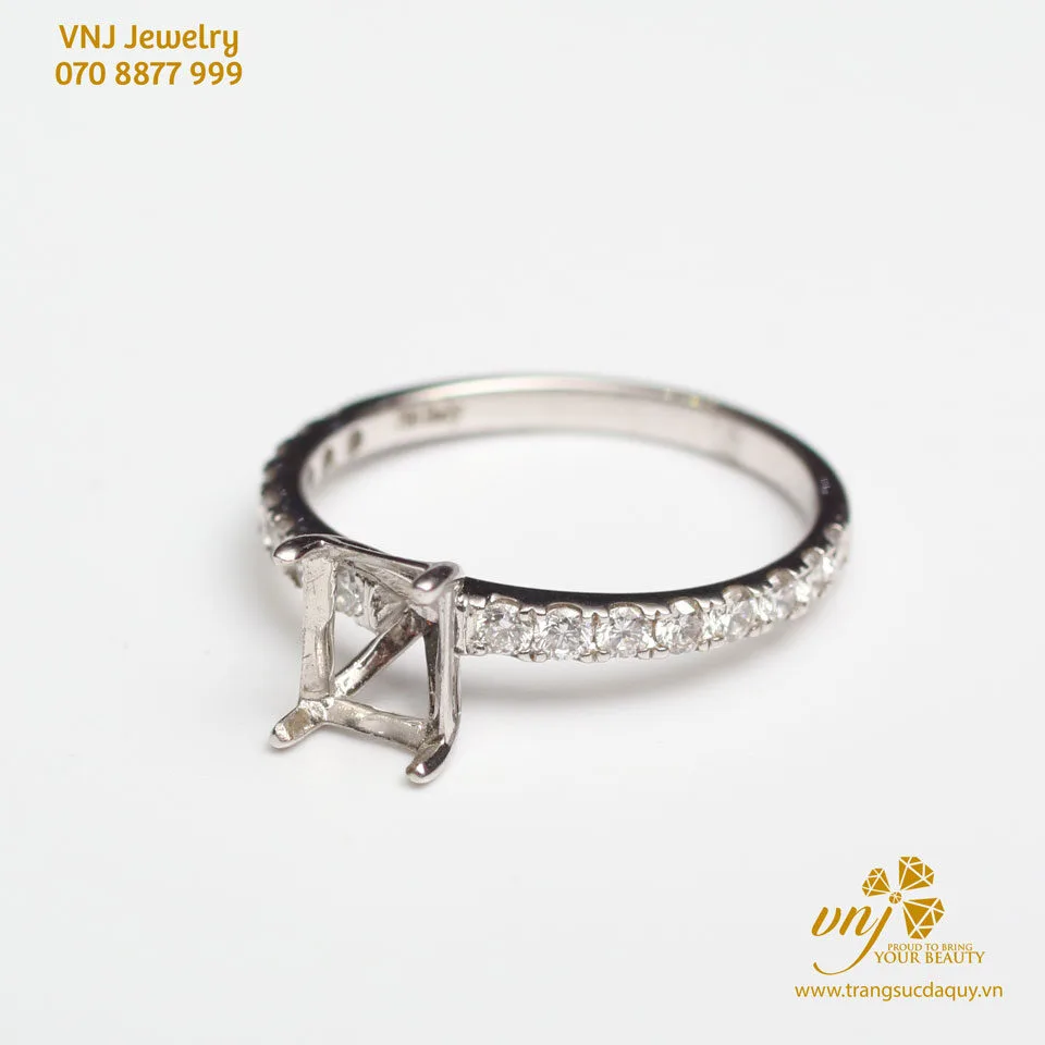 Vỏ Nhẫn Kim Cương Thiên Nhiên Vàng Trắng 18k (2)