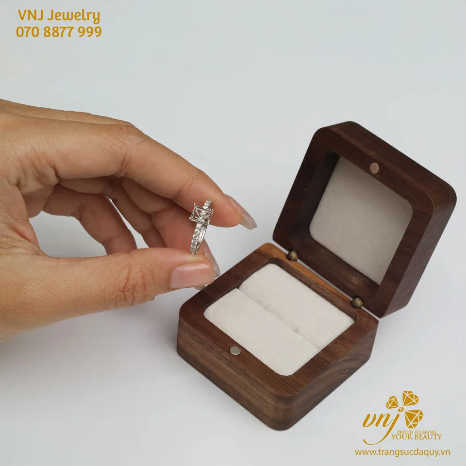Vỏ Nhẫn Kim Cương Thiên Nhiên Vàng Trắng 18k (5)