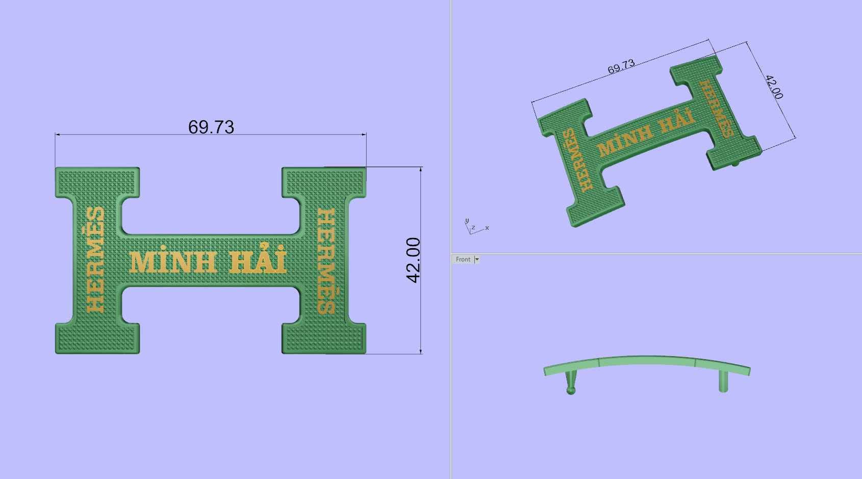 Mặt Thắt Lưng Vàng Bạc Tùy Biến Theo Yêu Cầu