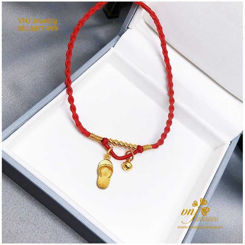Lắc Chân Chỉ Đỏ May Măn Vàng 24K VTG3 - Ảnh 3