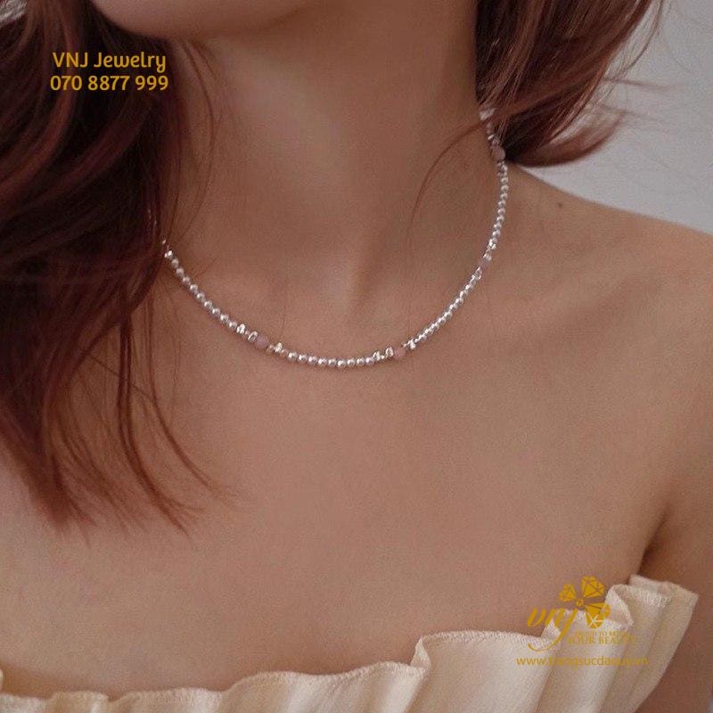 Chuỗi Thạch Anh Hồng Mix Ngọc Trai VCTN8 - Ảnh 5