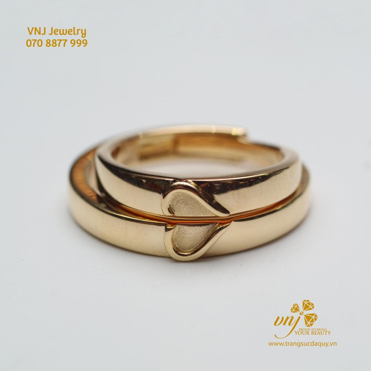 Nhẫn Cưới Trái Tim Ghép Đôi NC62 - Ảnh 4