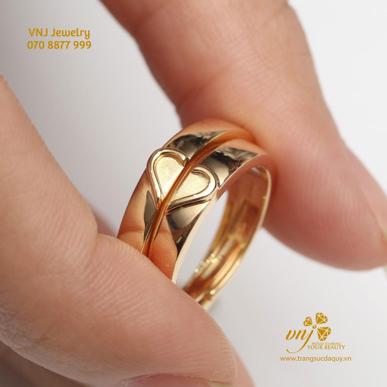 Nhẫn Cưới Trái Tim Ghép Đôi NC62
