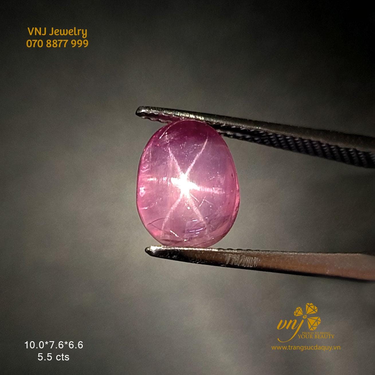 Ruby Sao Trong Suốt Thiên Nhiên VJR29