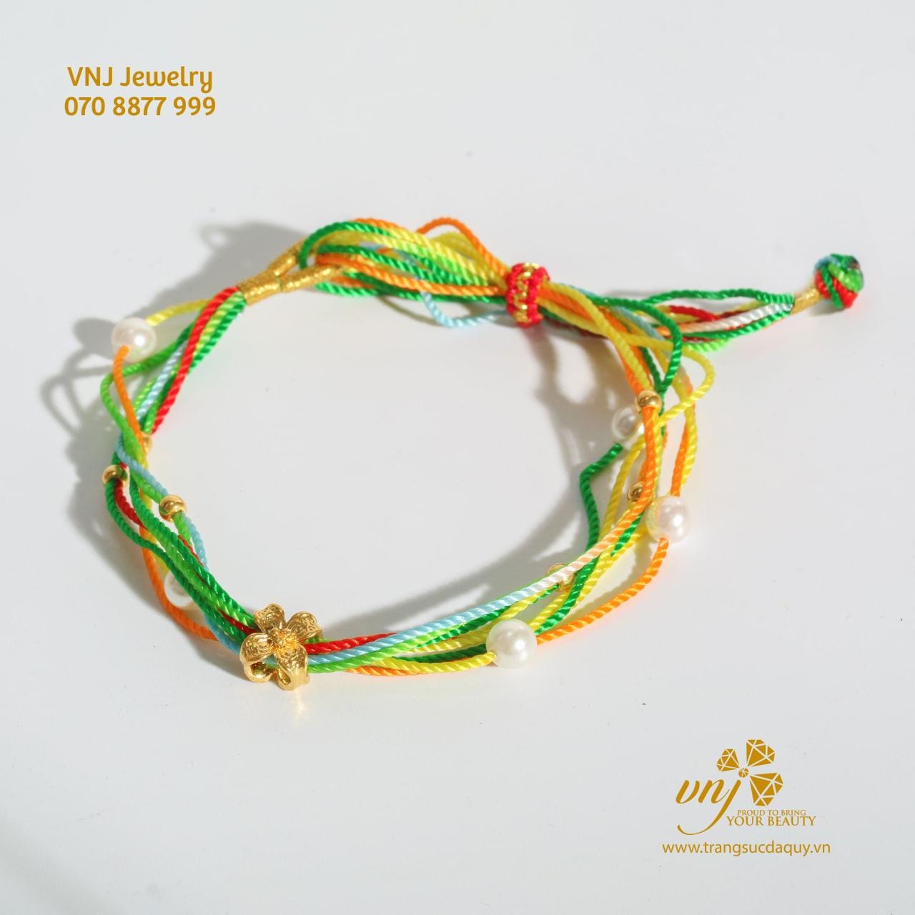 Vòng Charm Vàng 24K Mix Ngọc Trai VTG5 - Ảnh 6