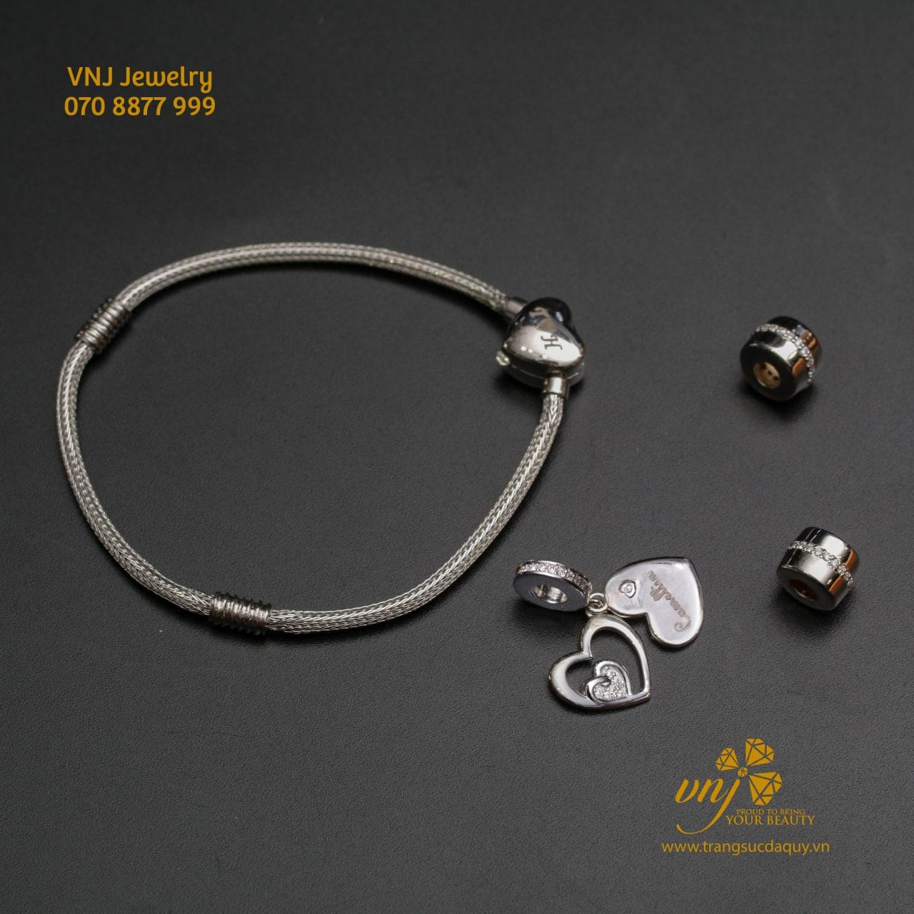 Vòng Charm Vàng Trắng 18K LTG3 - Ảnh 6