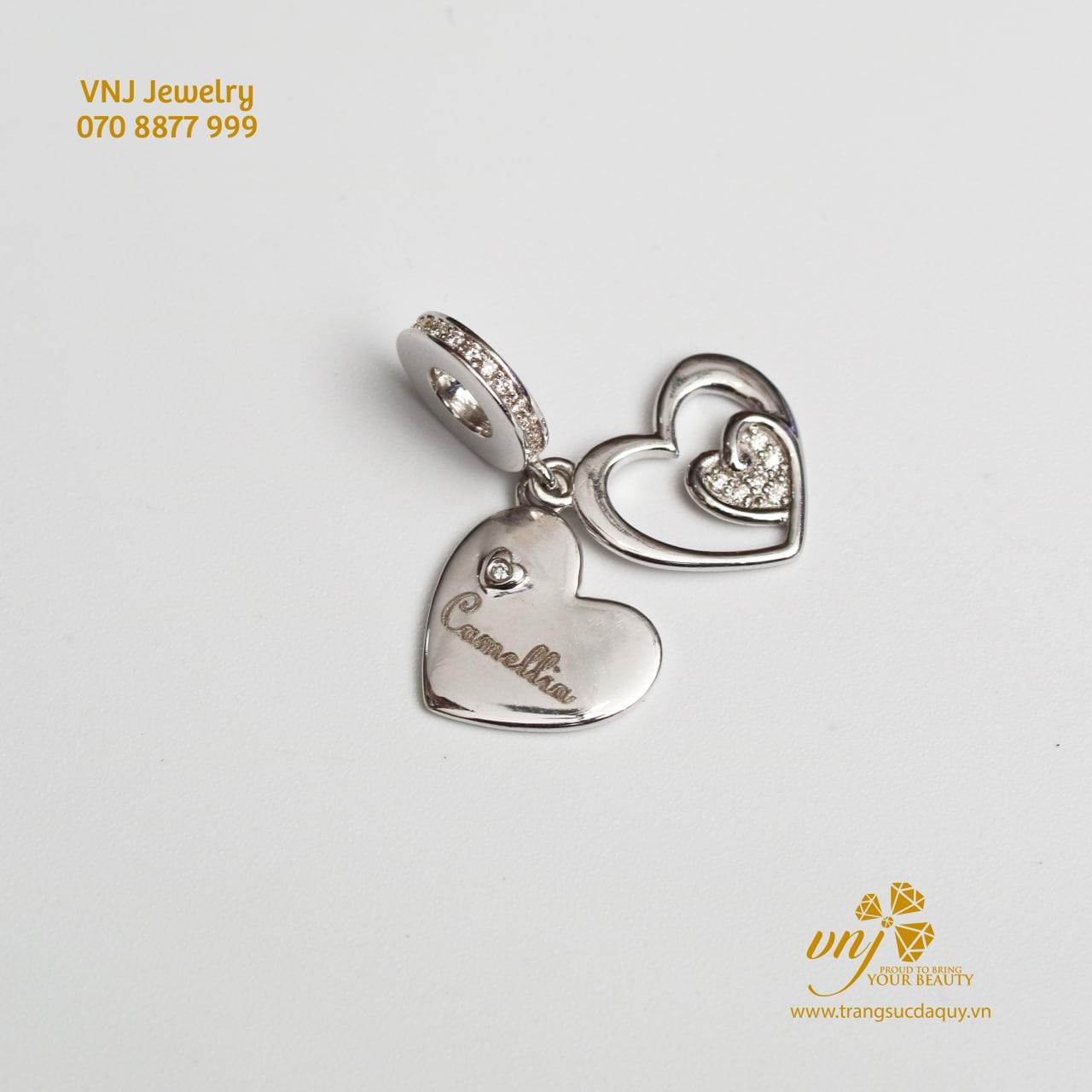 Vòng Charm Vàng Trắng 18K LTG3 - Ảnh 4