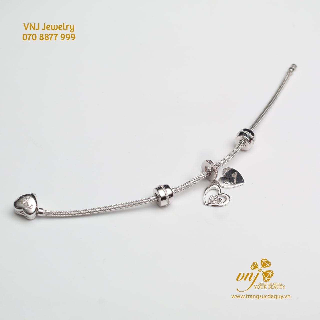 Vòng Charm Vàng Trắng 18K LTG3 - Ảnh 13