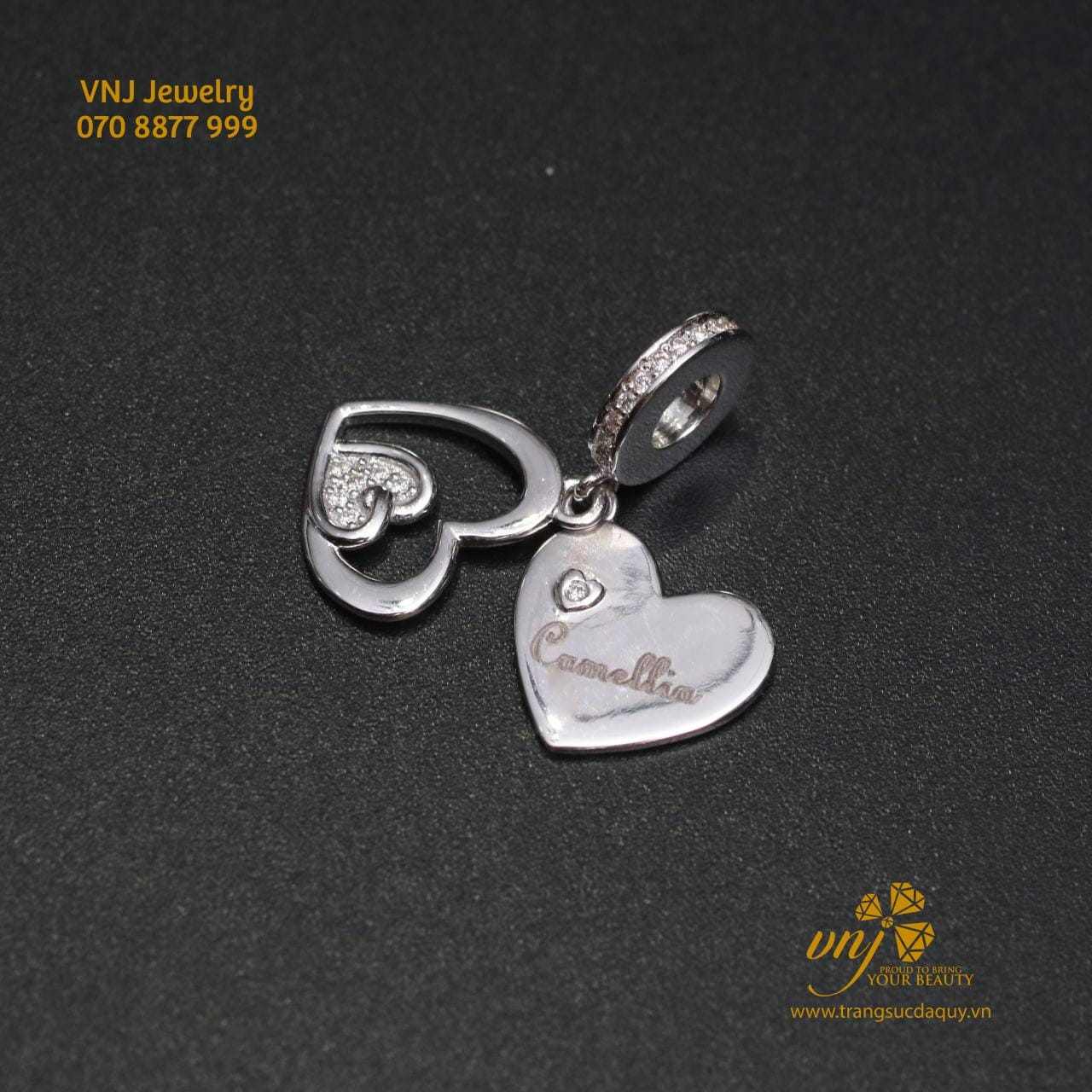 Vòng Charm Vàng Trắng 18K LTG3 - Ảnh 7