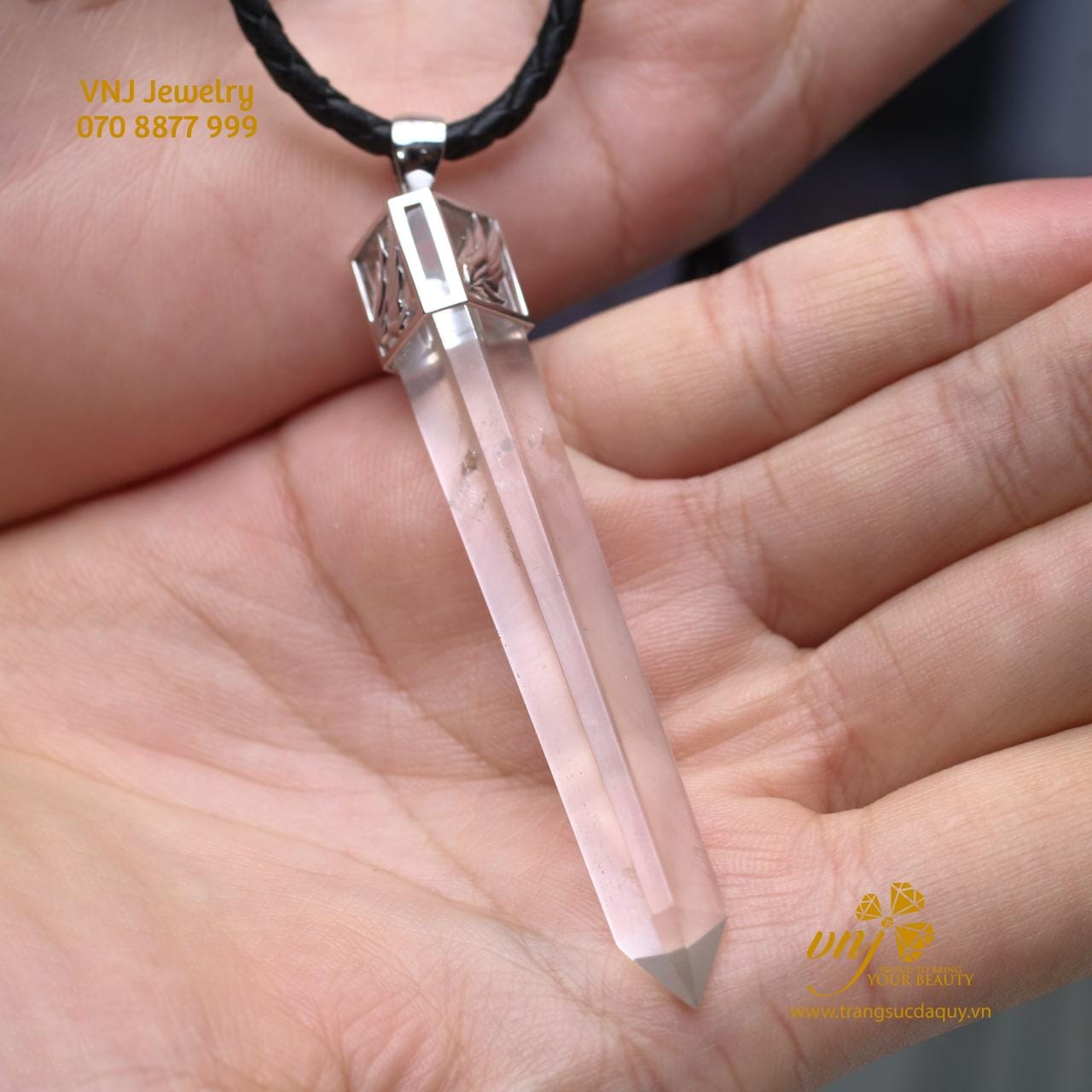 Mặt Dây Tinh Thể Thạch Anh Trắng MDQW6 - Ảnh 3