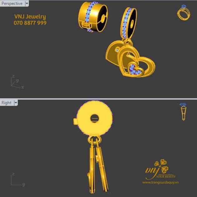 Vòng Charm Vàng Trắng 18K LTG3 - Ảnh 14