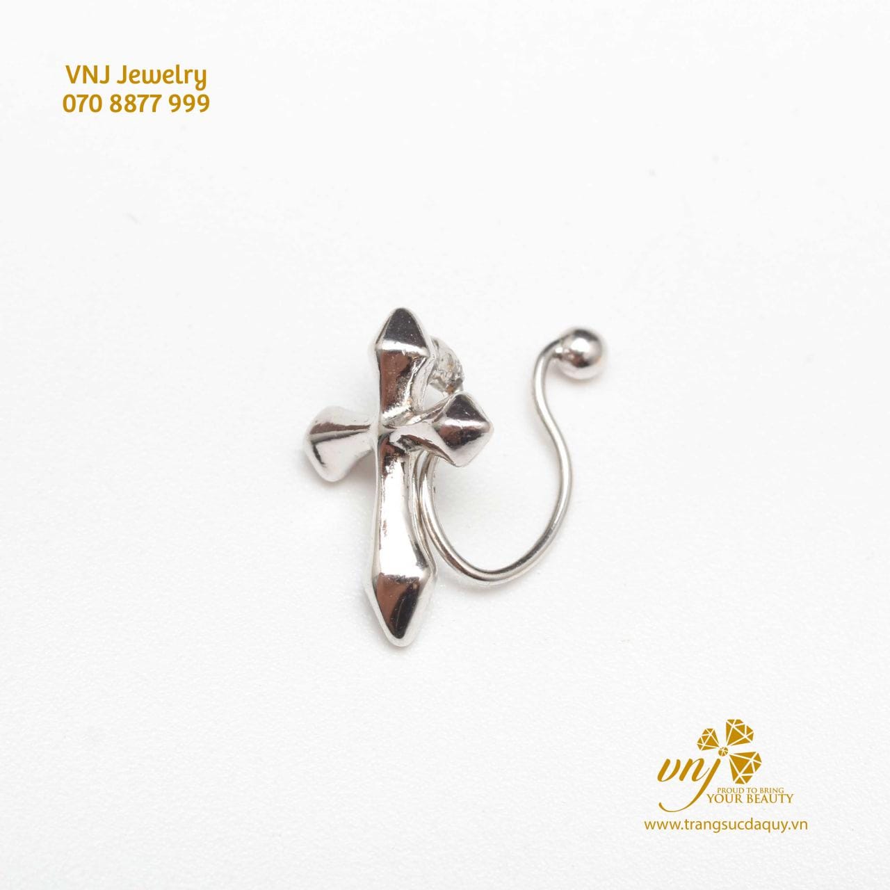 Khuyên Mũi Chữ Thập Platinum NP17 - Ảnh 3