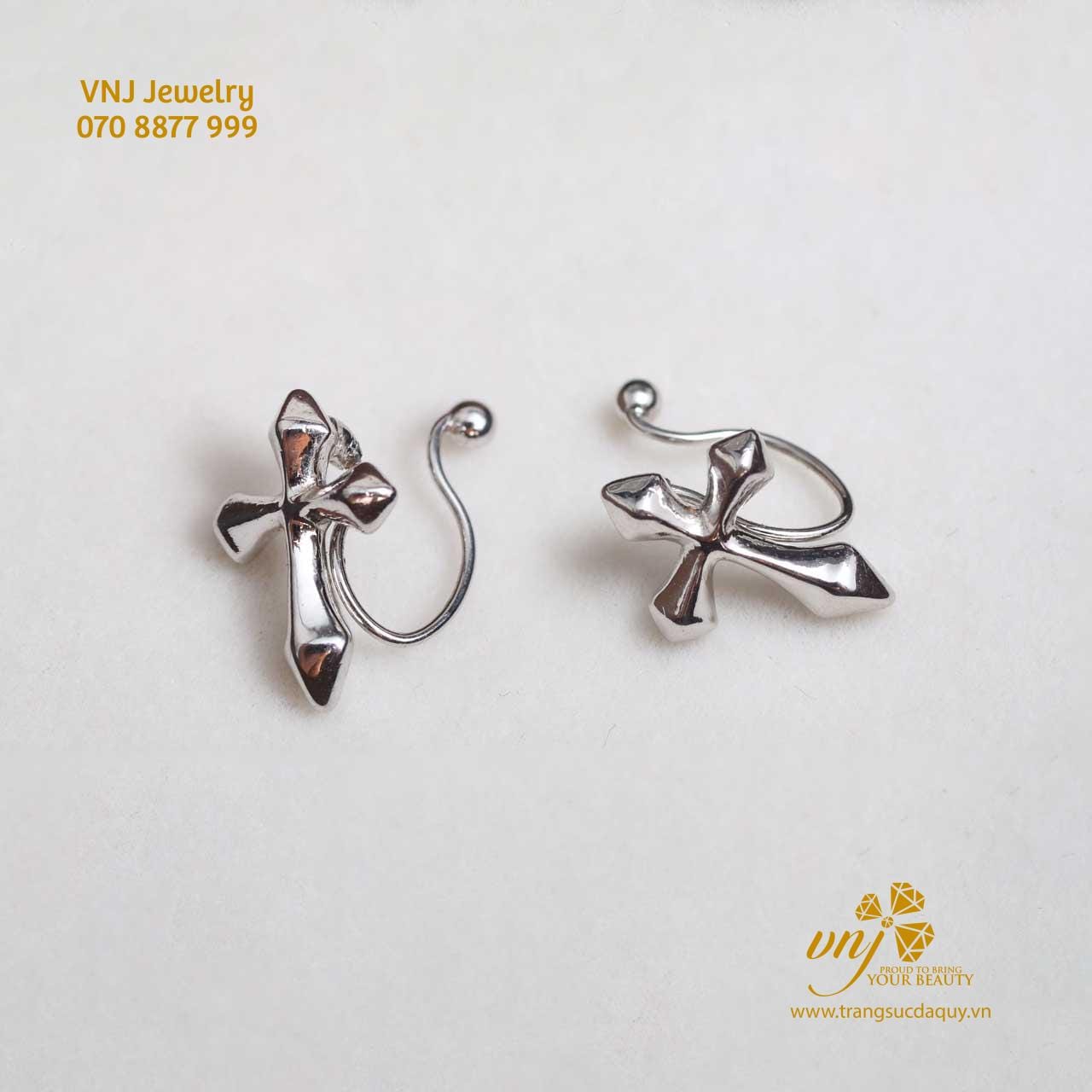 Khuyên Mũi Chữ Thập Platinum NP17