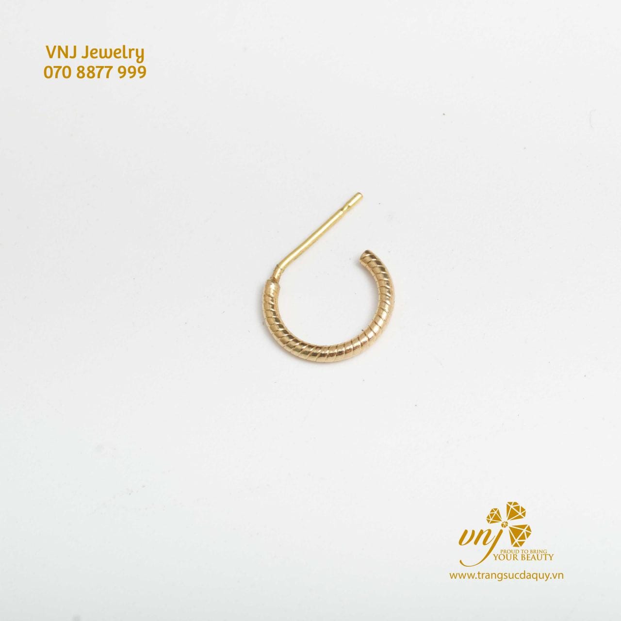 Bông Tai Vòng Vàng Vàng 14K