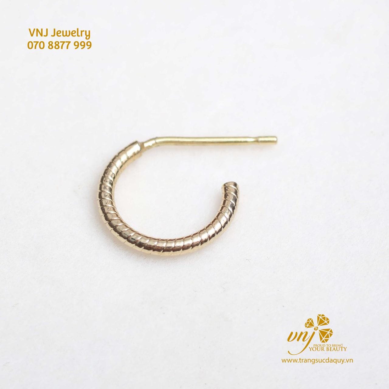 Bông Tai Vòng Vàng Vàng 14K