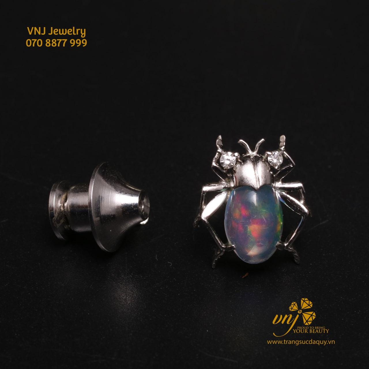 Gim Cài Áo Đá Opal Thiên Nhiên