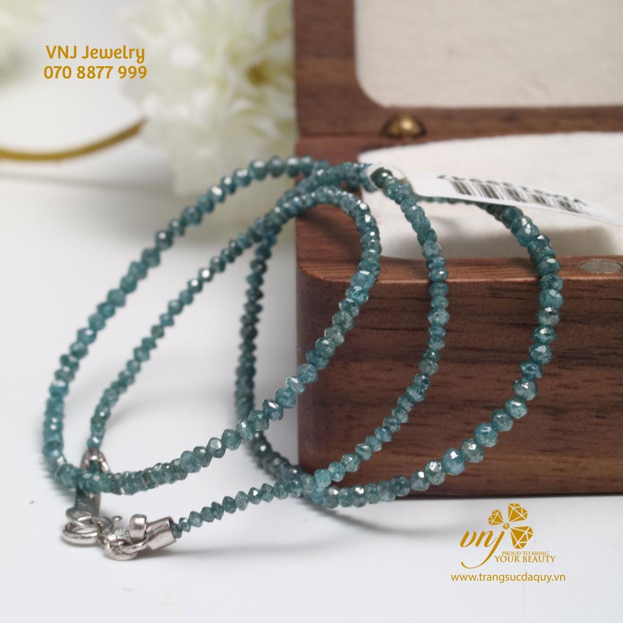 Chuỗi Vòng Kim Cương Xanh VDKC1