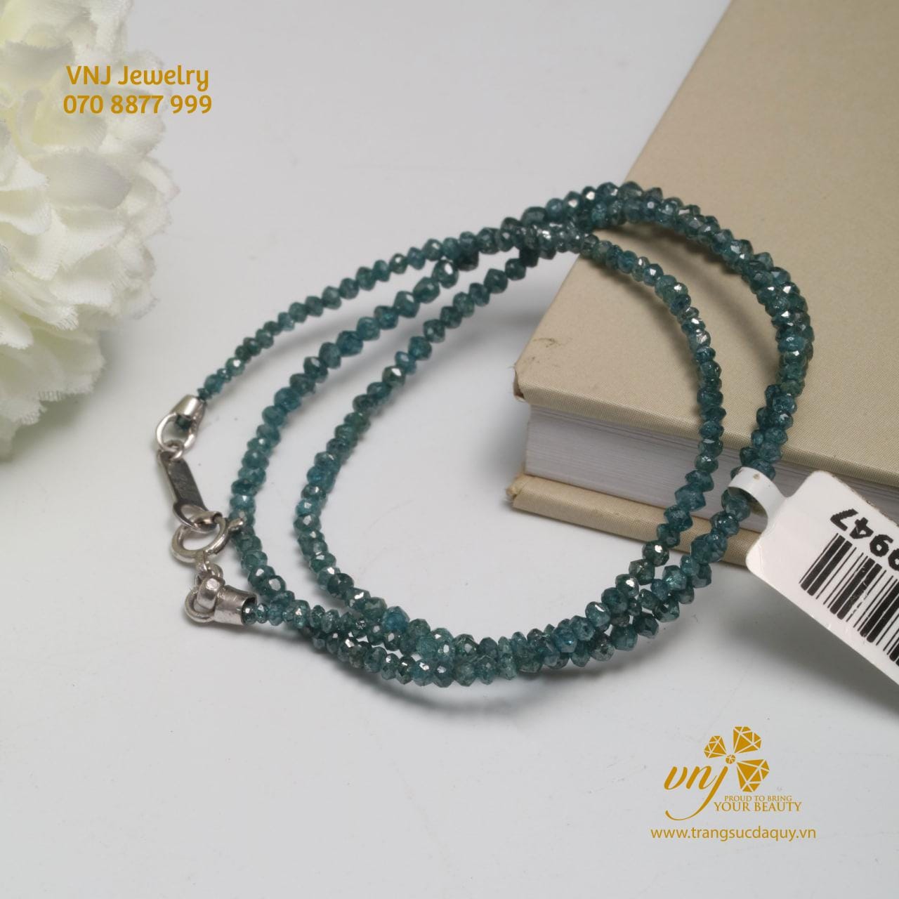 Chuỗi Vòng Kim Cương Xanh VDKC1