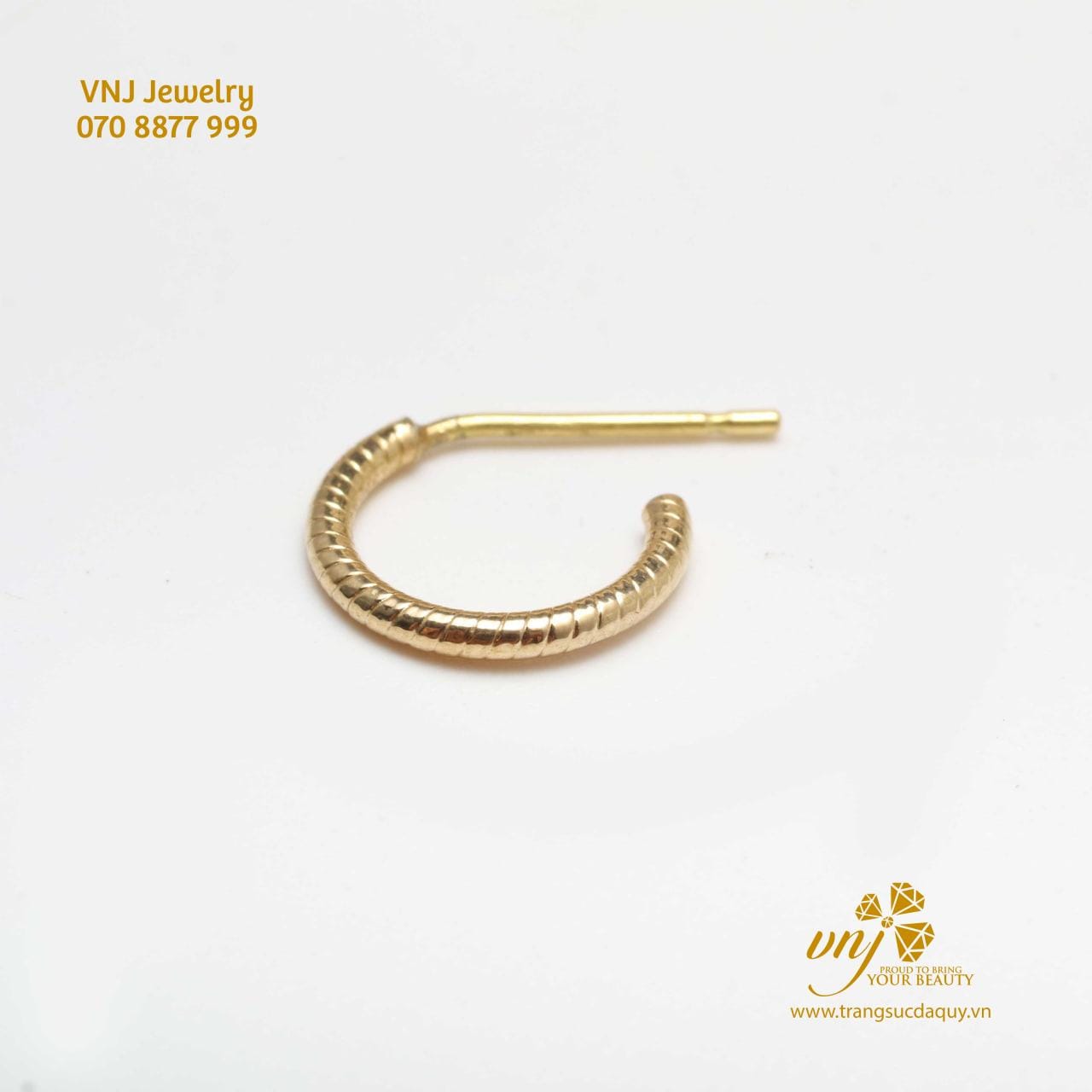 Bông Tai Vòng Vàng Vàng 14K