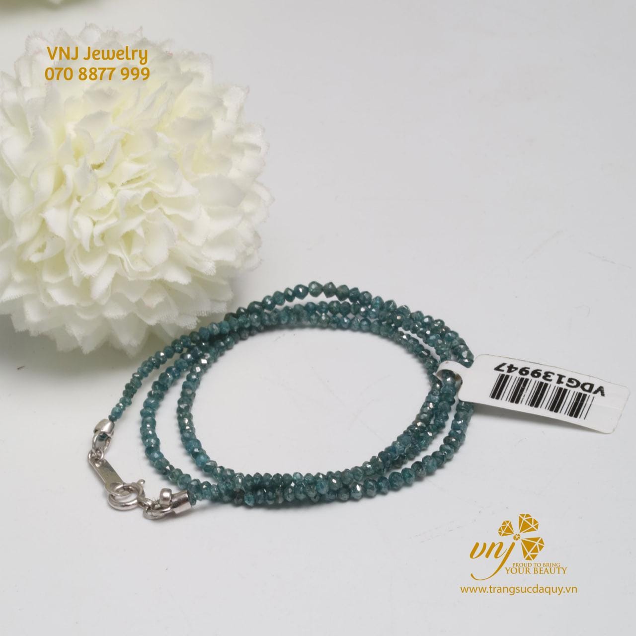 Chuỗi Vòng Kim Cương Xanh VDKC1