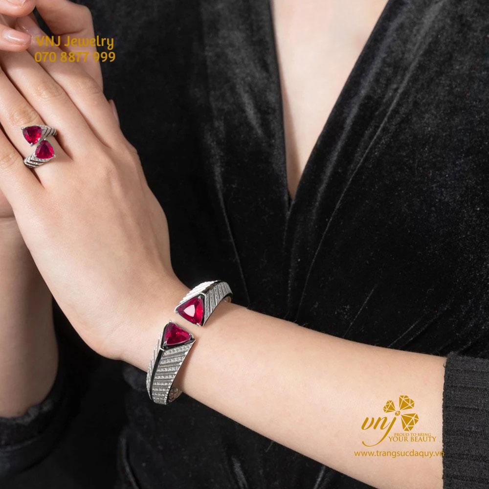Bộ Trang Sức Đá Spinel Thiên Nhiên BSI1
