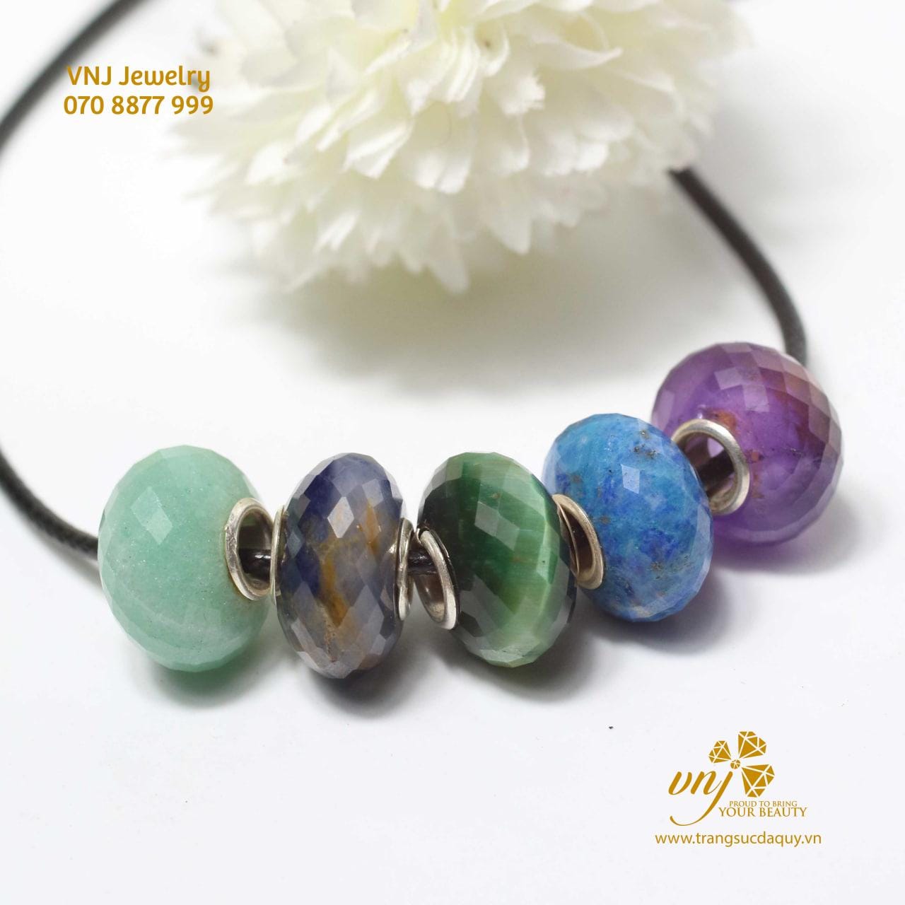 Charm Đá Xuyêm Tâm Thạch Anh Hồng CDQH7 - Ảnh 4