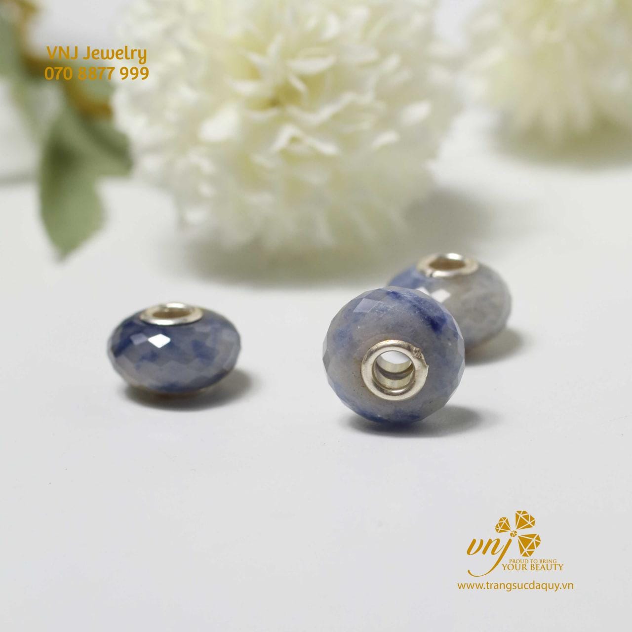 Charm Đá Sapphire Xuyên Tâm CDS3