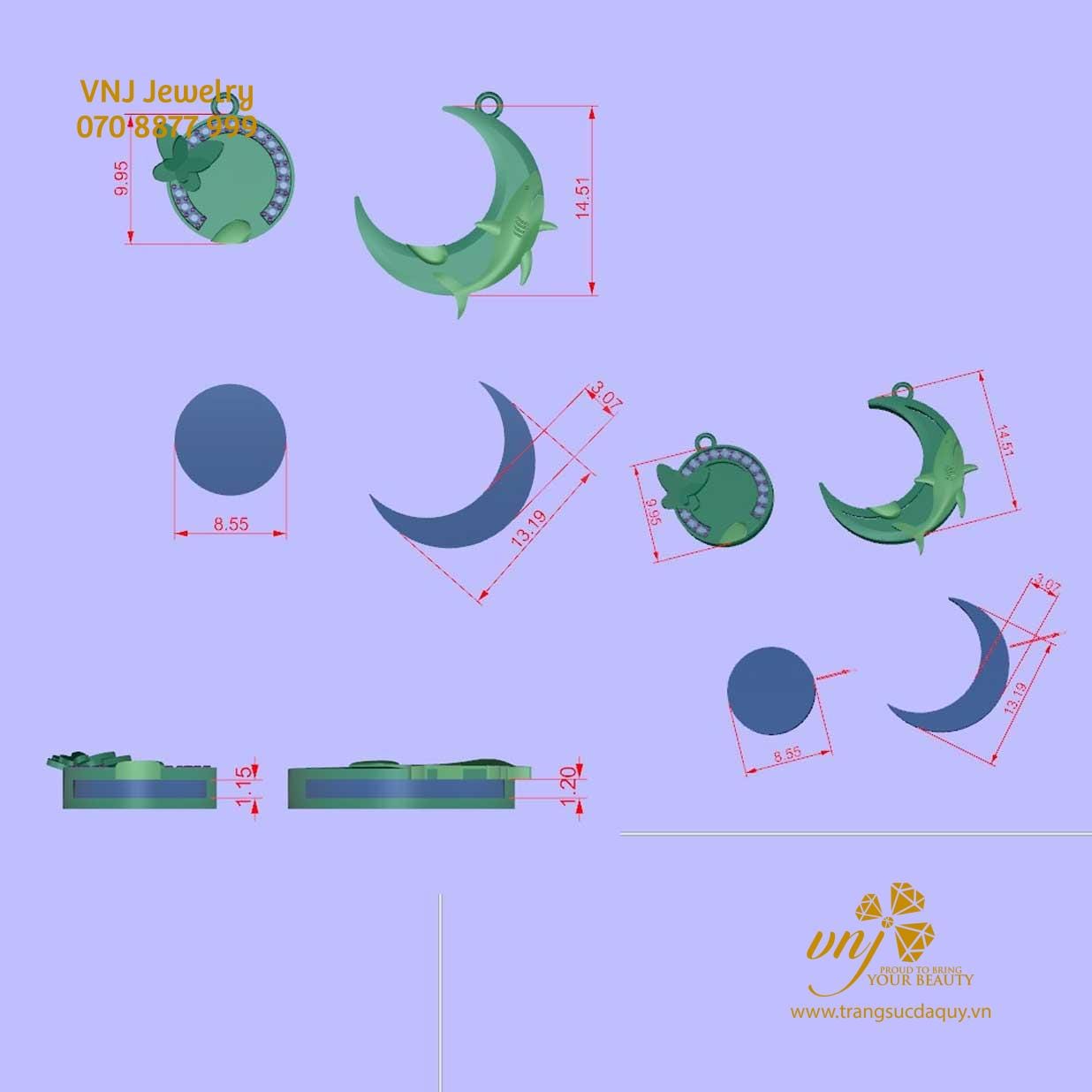 Mặt Dây Chuyền Đôi Ghép Hình CD08 - Ảnh 12