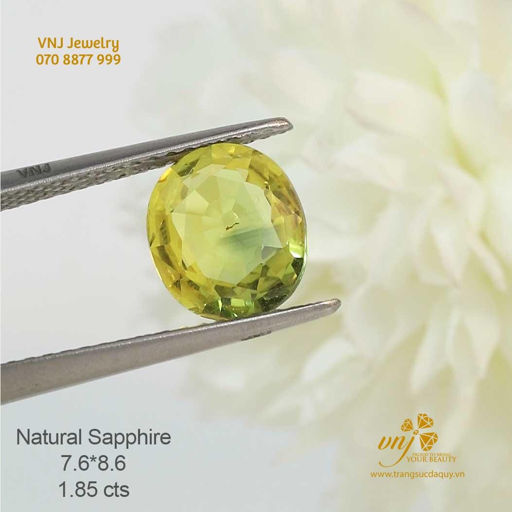 Sapphire Vàng Mài Giác Oval VJS86