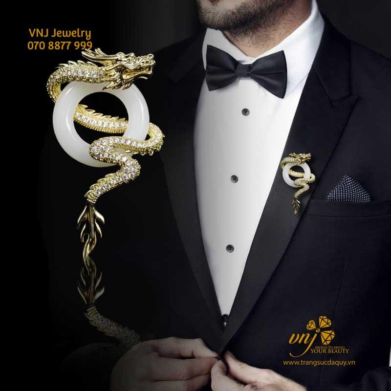 Gim Cài Đồng Điếu Hình Áo Con Rồng CF23