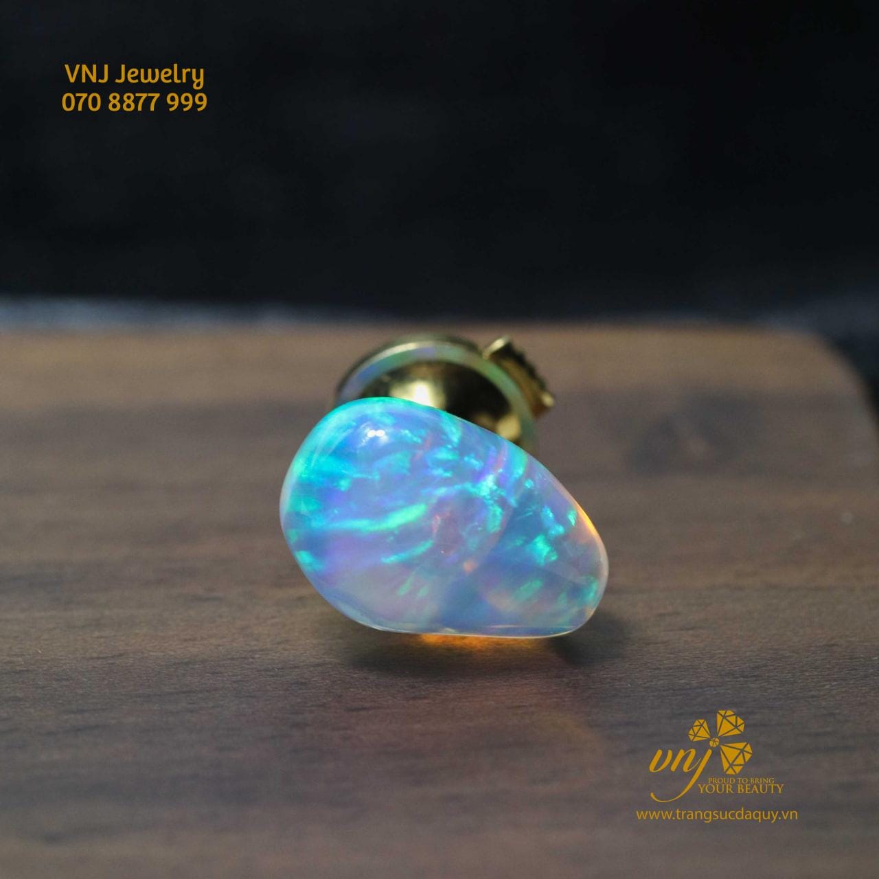 Pin Cài Áo Đá Opal Thiên Nhiên CF18