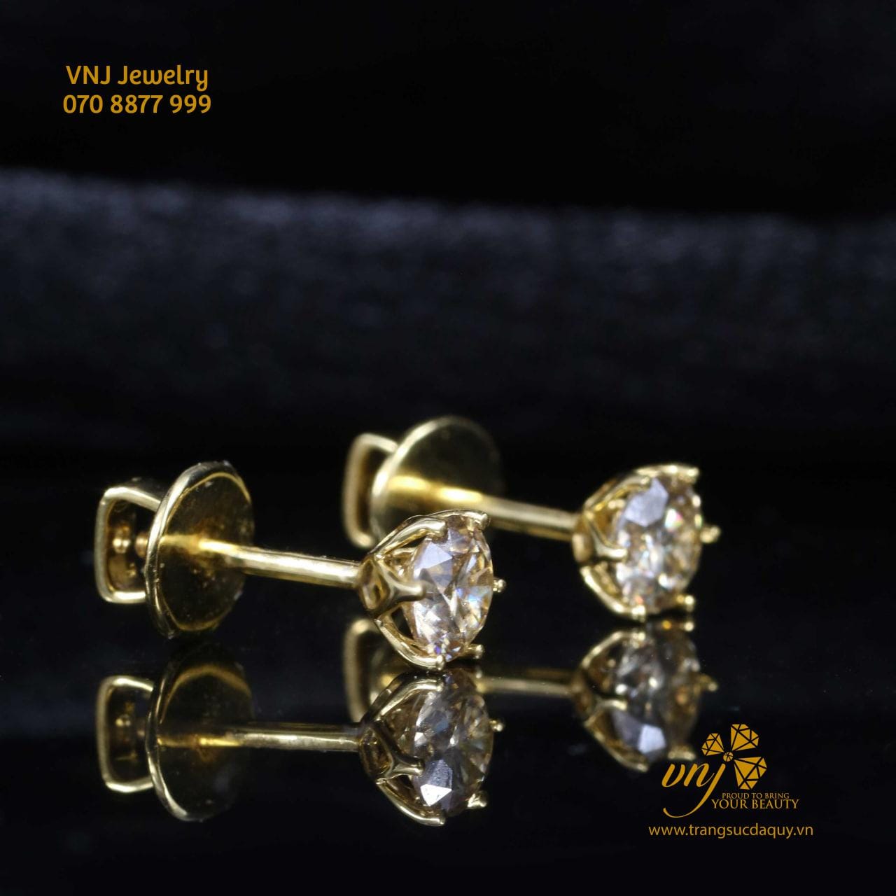 Bông Tai Moissanite Kim Cương Nhân Tạo GRA BTMS3 - Ảnh 5