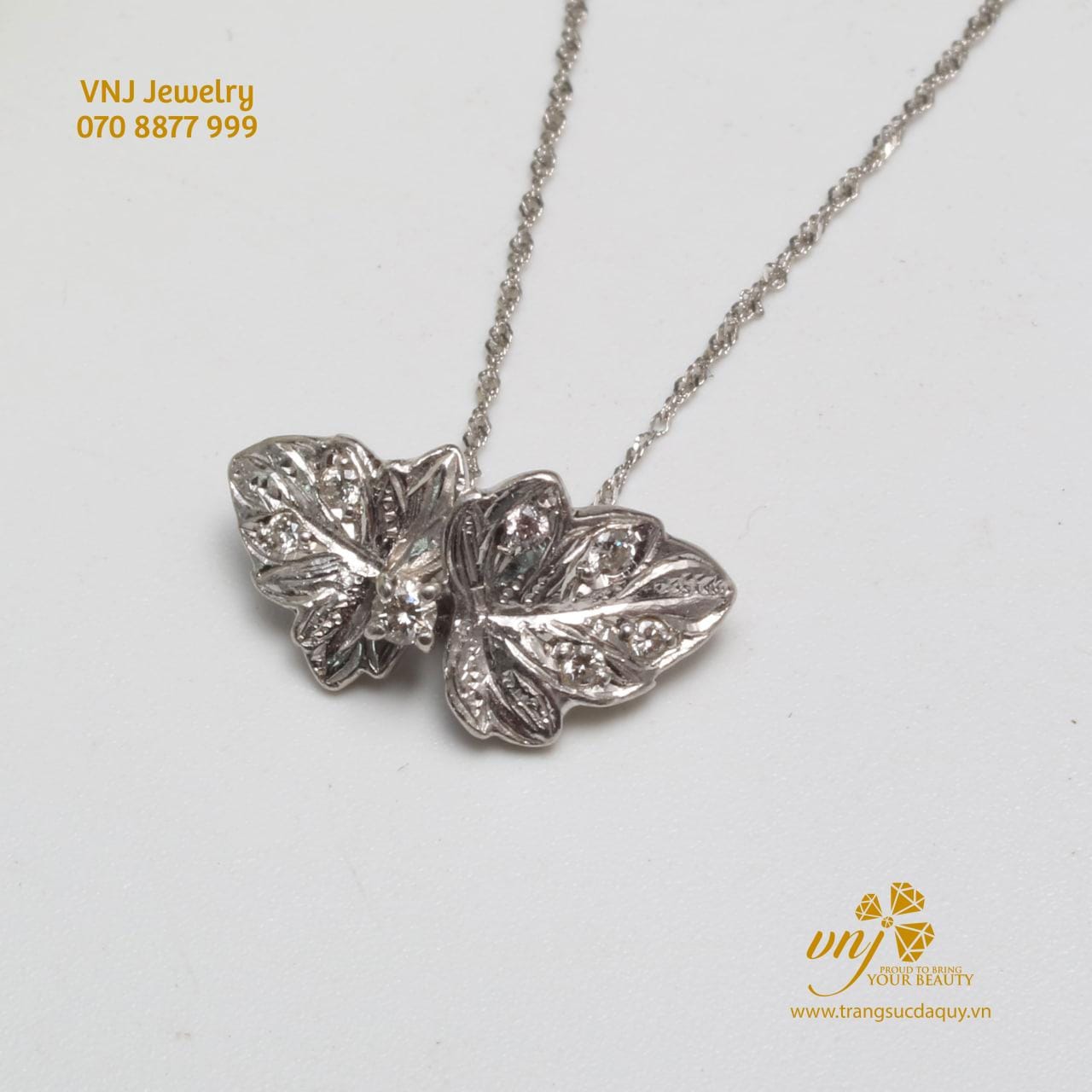 Mặt Dây Lá Phong Bạch MDKC7
