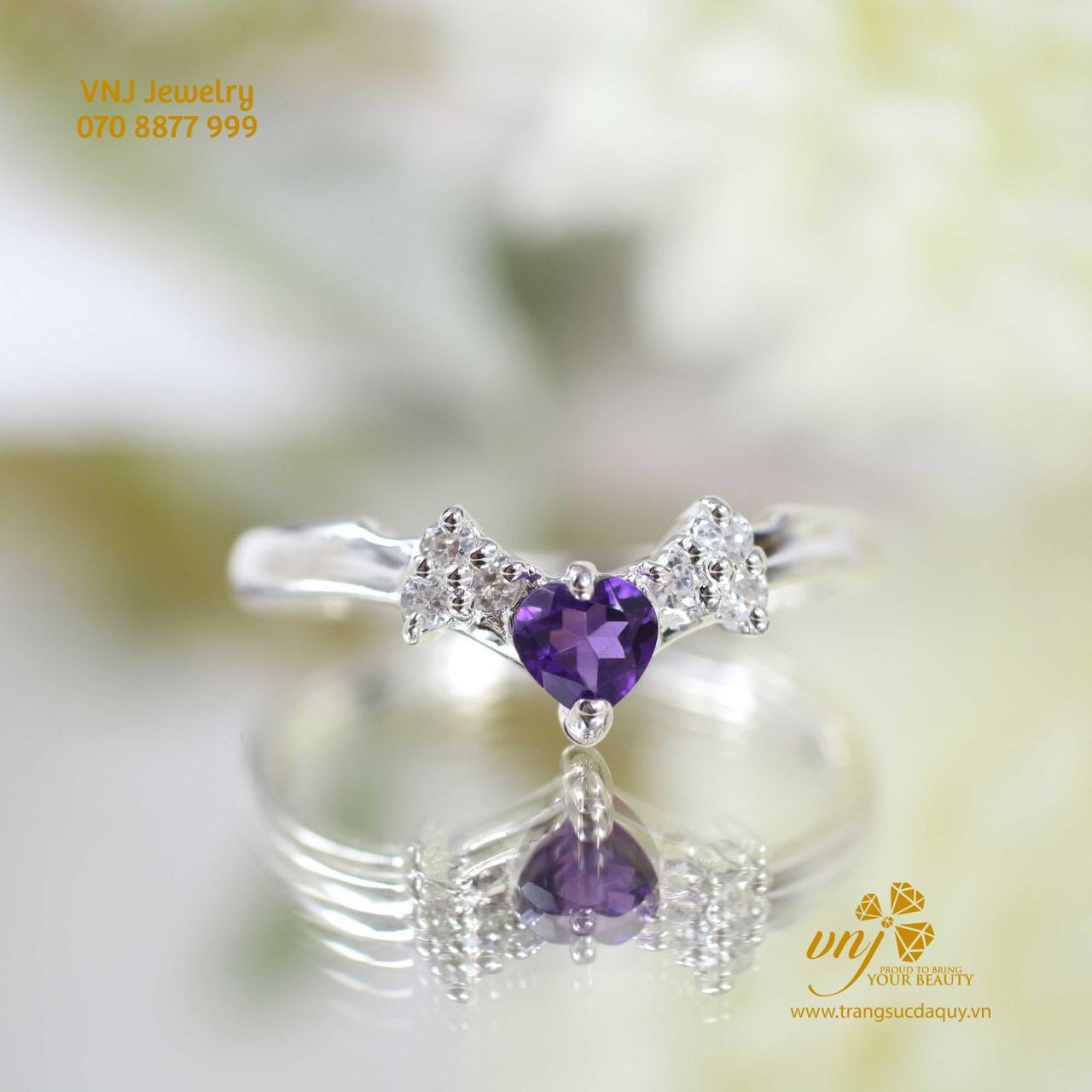 Nhẫn Sapphire Tím Thiên Nhiên NWS23