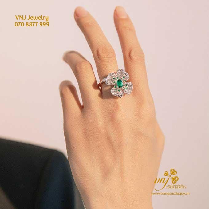 Nhẫn Kết Emerald Thiên Nhiên NWE4