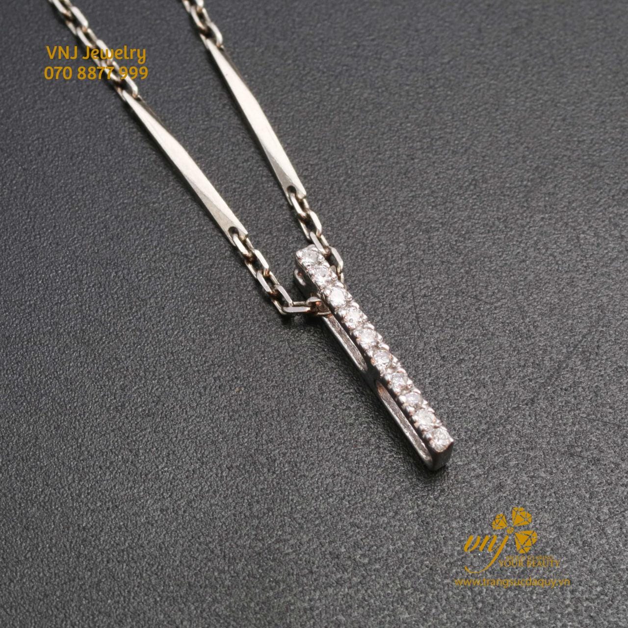 Mặt Dây Kim Cương Bạch Kim MDKC6