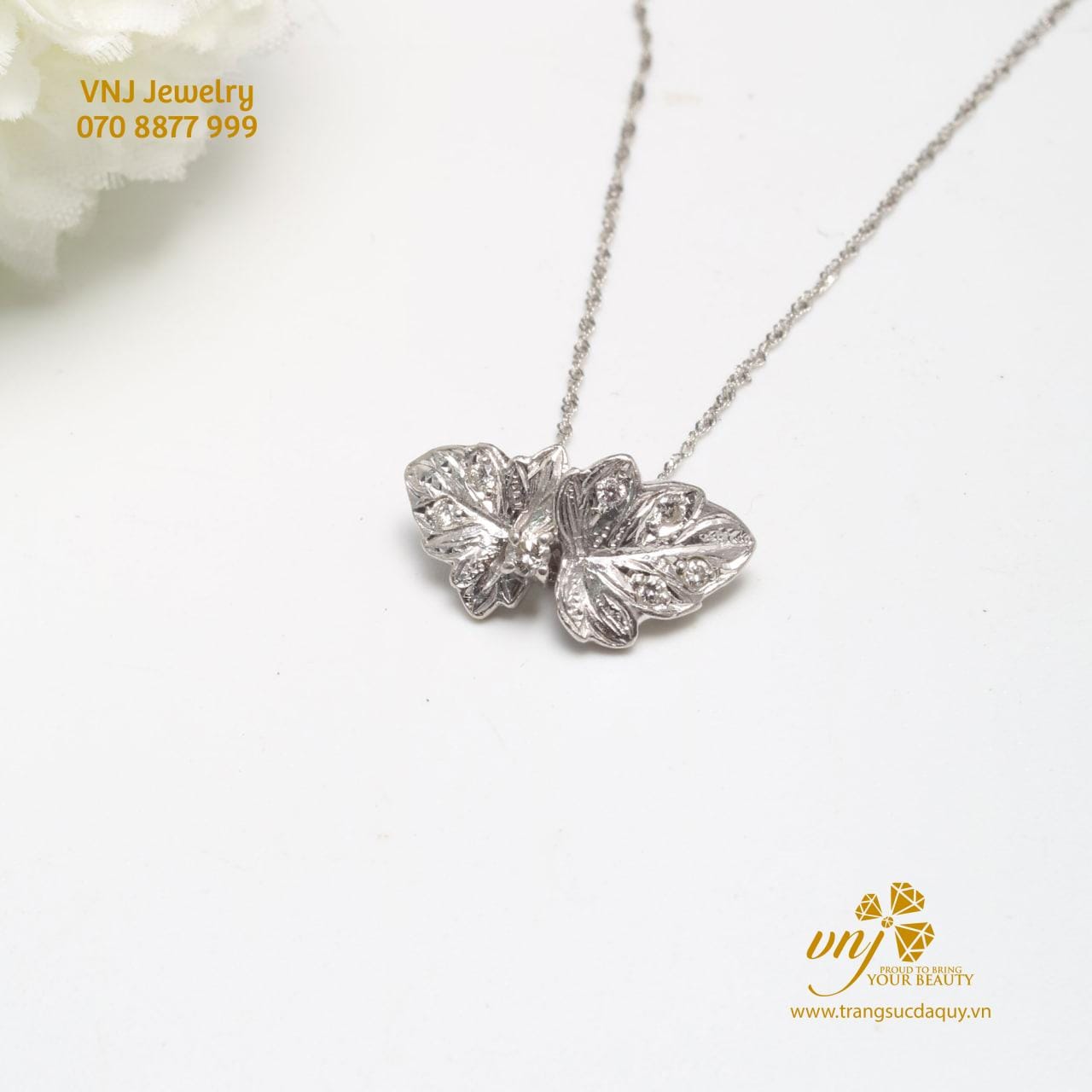 Mặt Dây Lá Phong Bạch MDKC7
