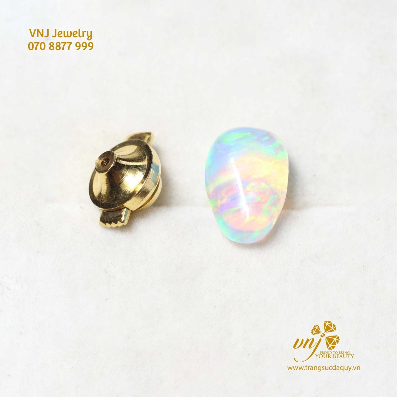 Pin Cài Áo Đá Opal Thiên Nhiên CF18