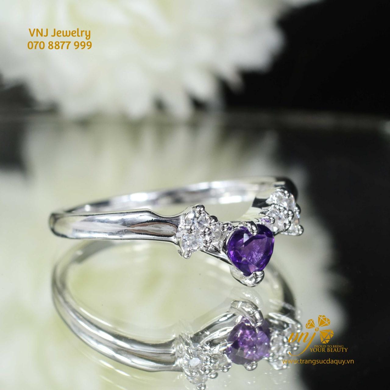 Nhẫn Sapphire Tím Thiên Nhiên NWS23