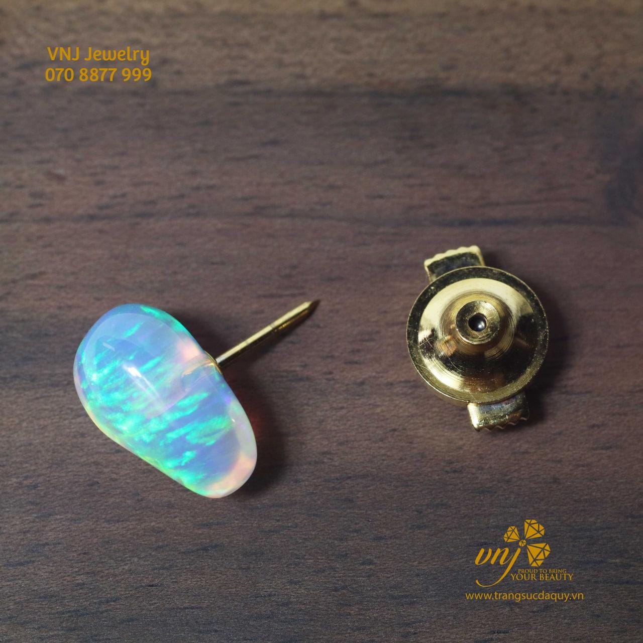 Pin Cài Áo Đá Opal Thiên Nhiên CF18