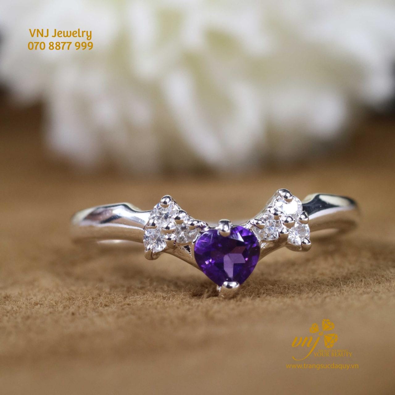 Nhẫn Sapphire Tím Thiên Nhiên NWS23