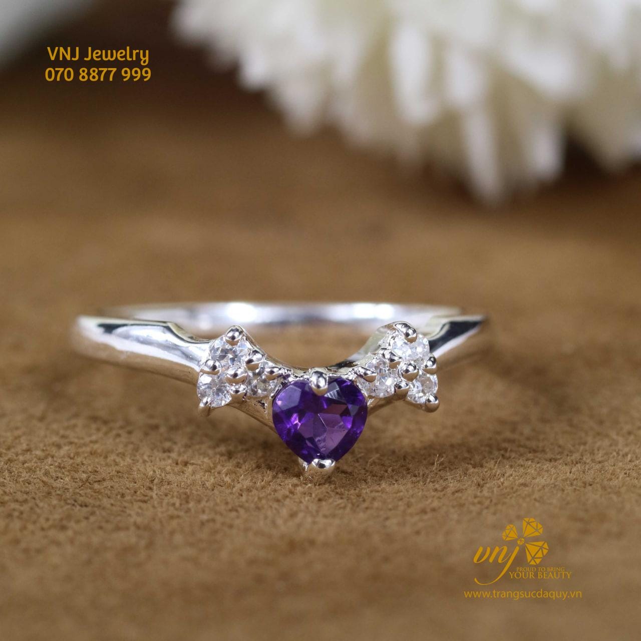 Nhẫn Sapphire Tím Thiên Nhiên NWS23