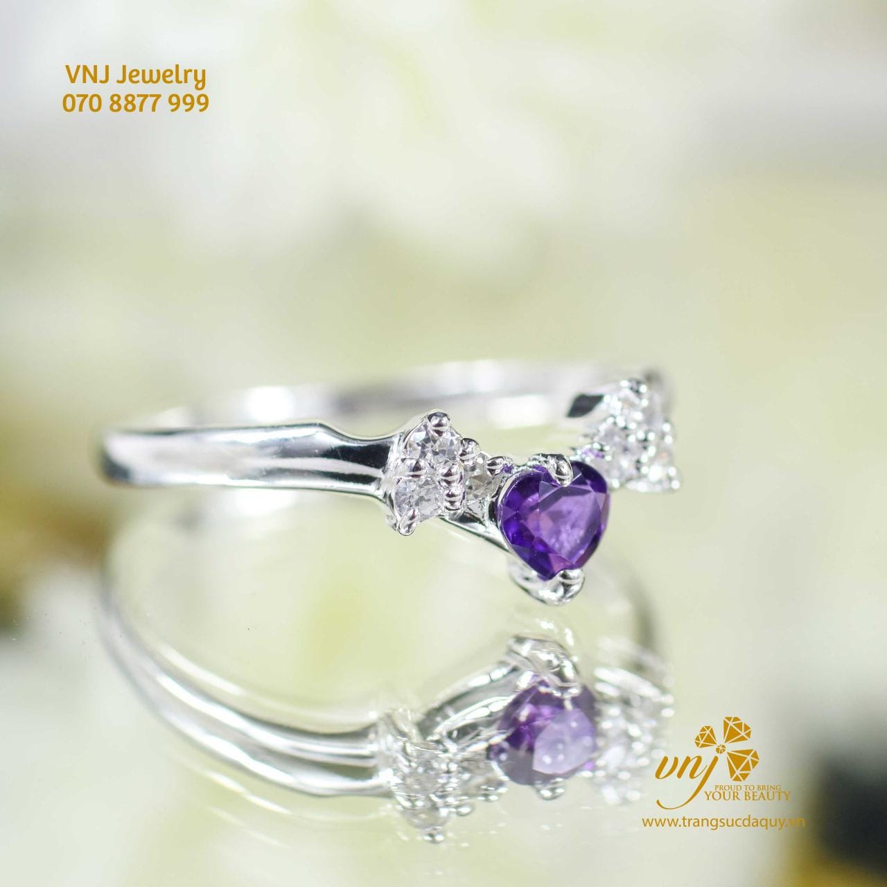 Nhẫn Sapphire Tím Thiên Nhiên NWS23