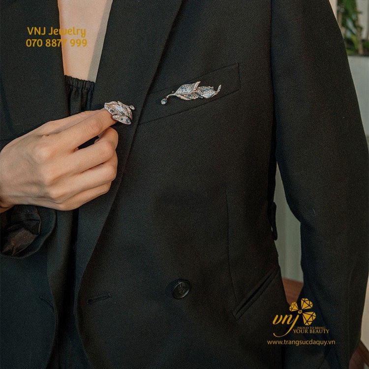 Combo Nhẫn Kèm Cài Áo Chiếc Lá CF29 - Ảnh 5