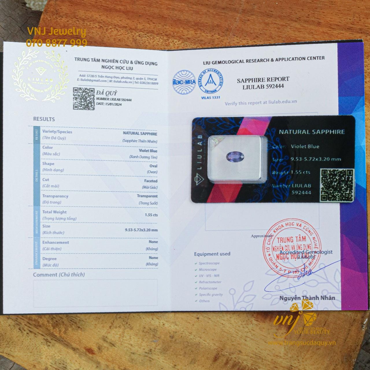 Sapphire Xanh Blue Thiên Nhiên VJS88 - Ảnh 2