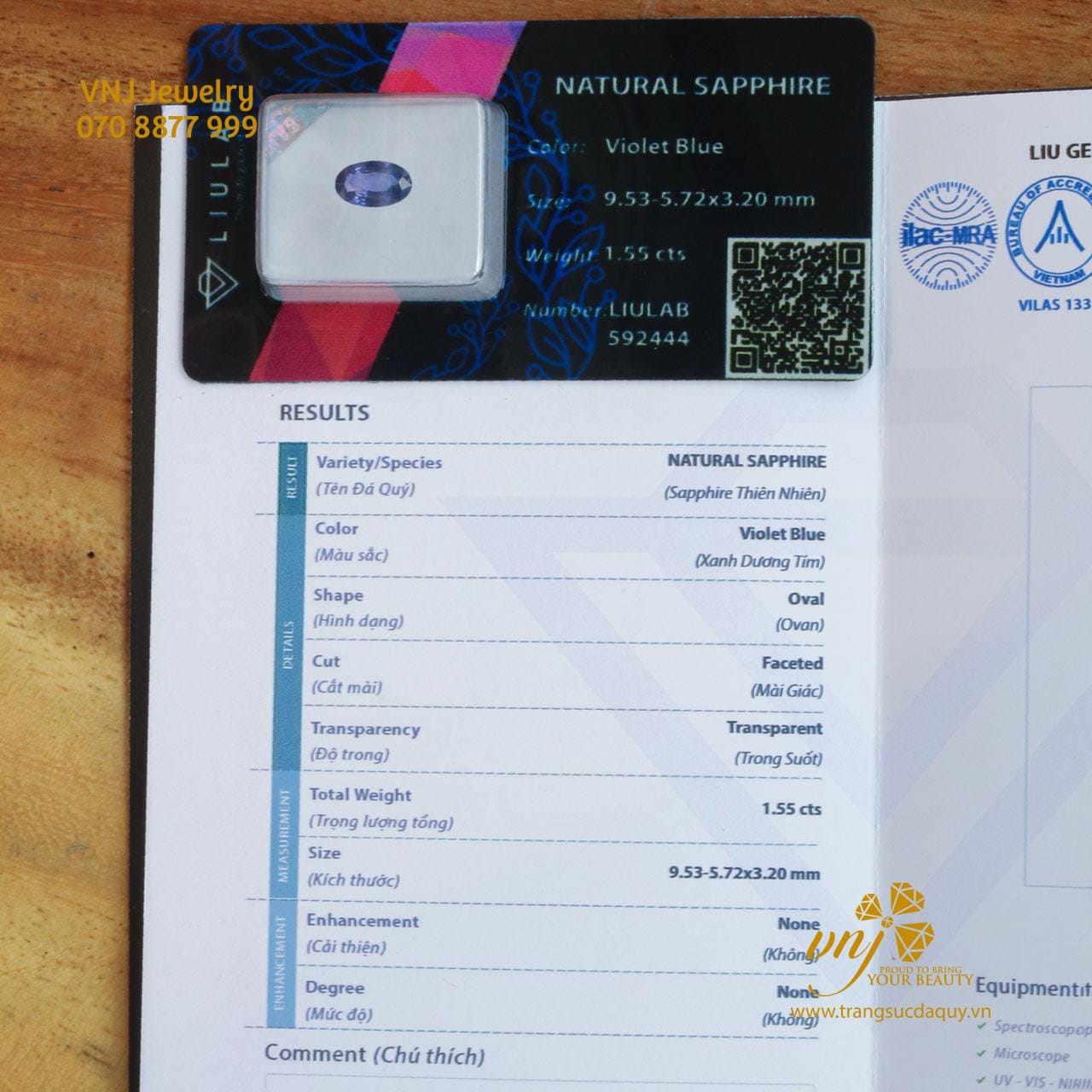 Sapphire Xanh Blue Thiên Nhiên VJS88 - Ảnh 3