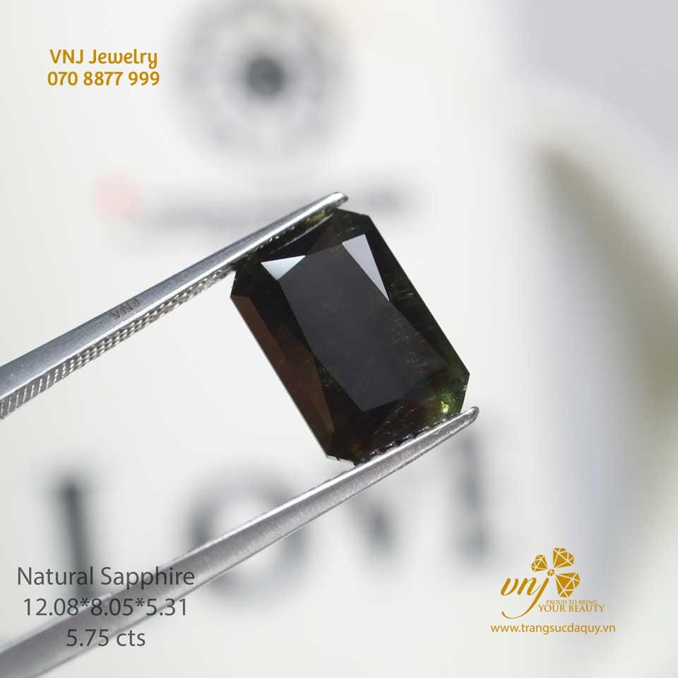 Sapphire Xanh Lá Cắt Chữ Nhật VJS93